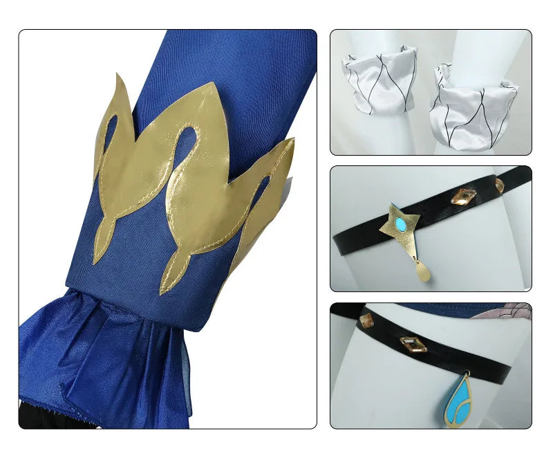 Cosplay Genshin Impact – Costume complet de Focalors + Perruque & Accessoires
