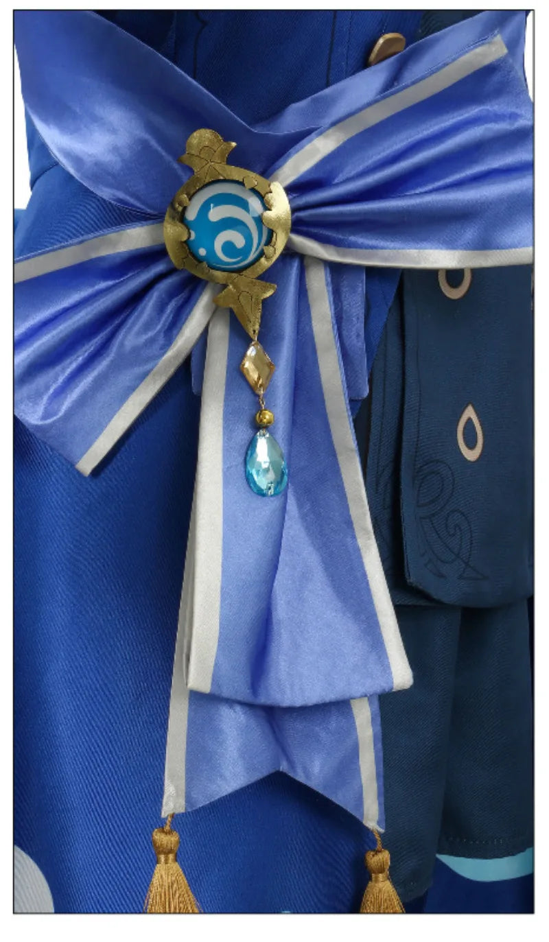 Cosplay Genshin Impact – Costume complet de Focalors + Perruque & Accessoires