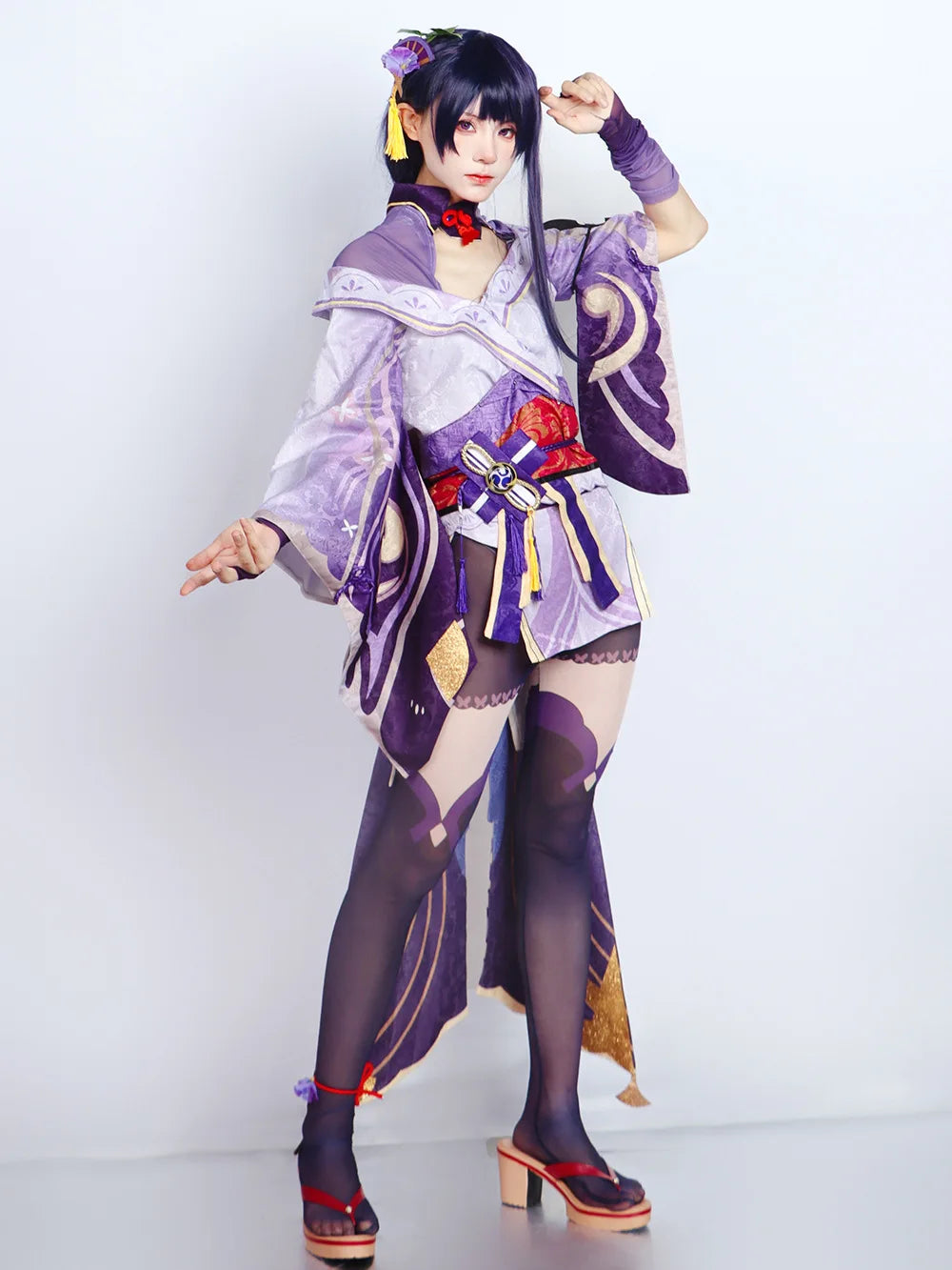 Cosplay Genshin Impact – Raiden Shogun Beelzebul+ Perruque & Accessoires