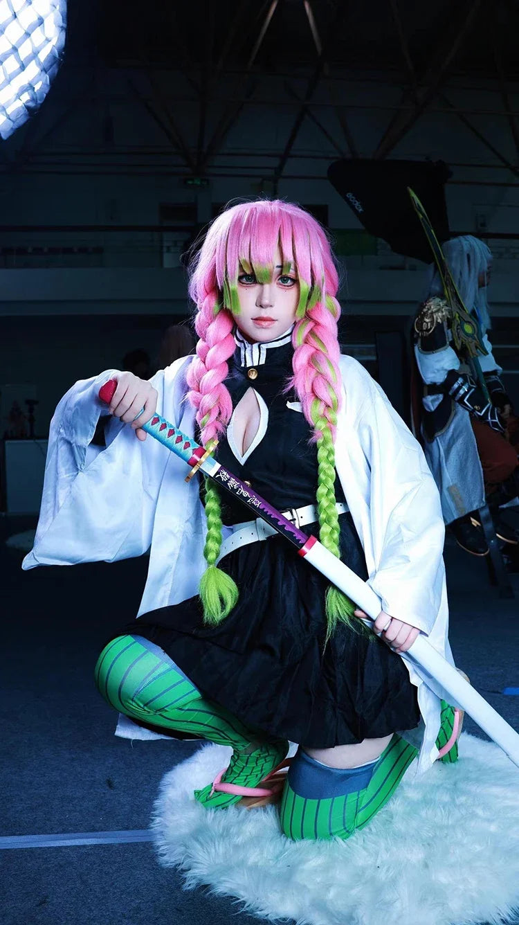 Cosplay Demon Slayer – Mitsuri Kanroji + Perruque & Accessoires