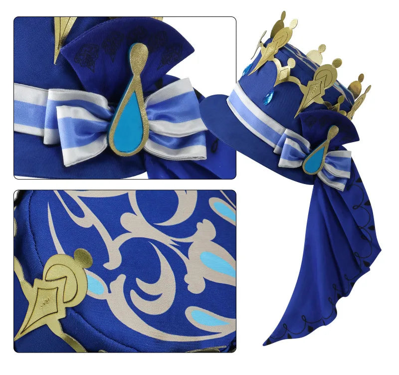 Cosplay Genshin Impact – Costume complet de Focalors + Perruque & Accessoires