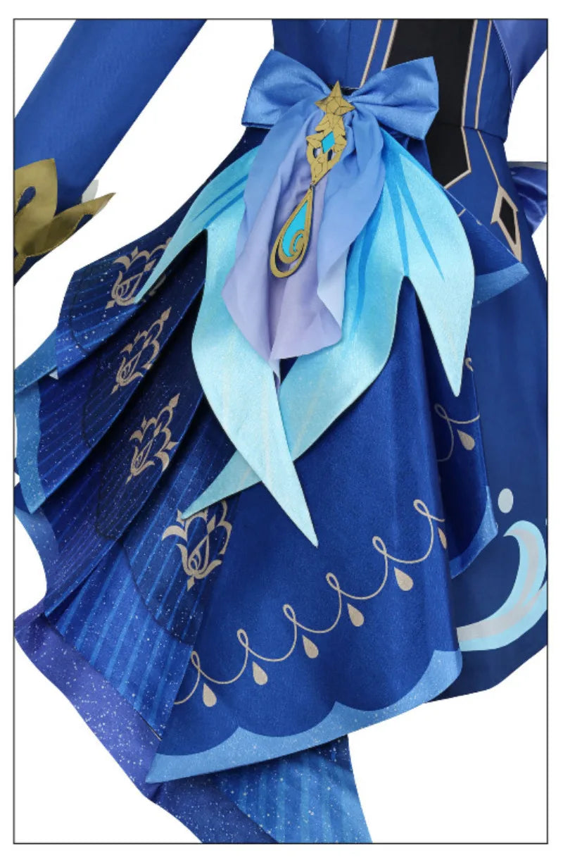 Cosplay Genshin Impact – Costume complet de Focalors + Perruque & Accessoires