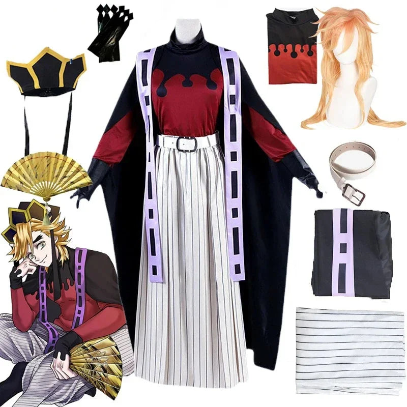 Cosplay Demon Slayer – Costume complet de Dôma + Perruque & Accessoires