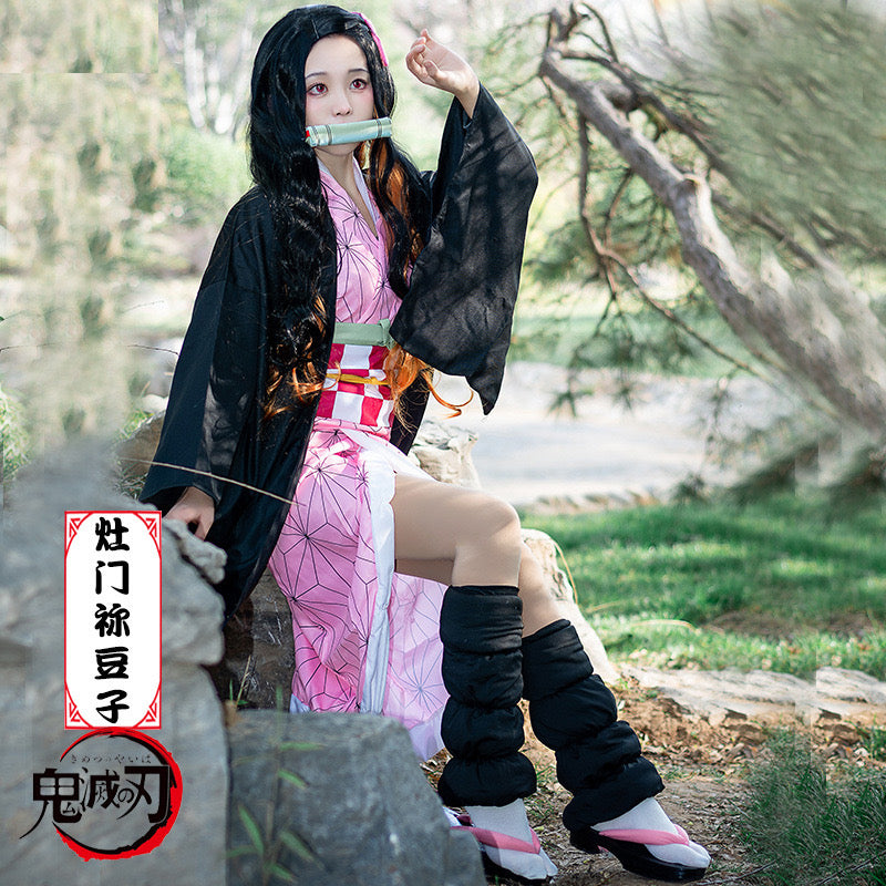 Cosplay Demon Slayer – Kamado Nezuko + Perruque & Accessoires