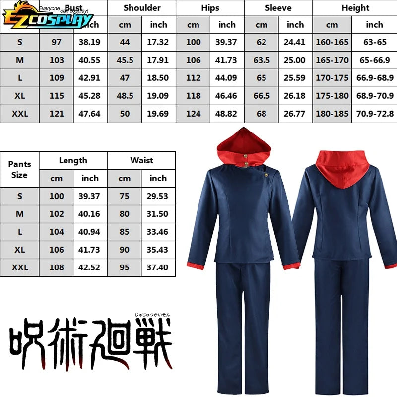Cosplay Jujutsu Kaisen – Costume complet d’Itadori Yuji + Perruque