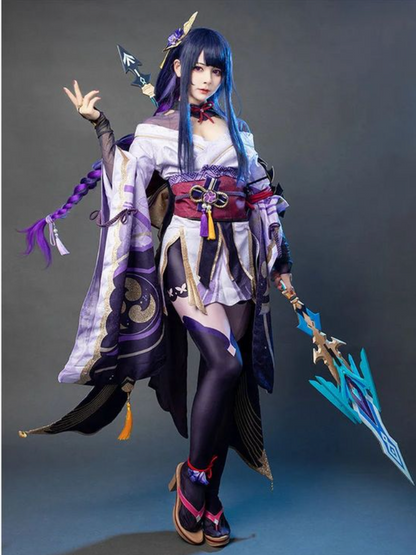 Cosplay Genshin Impact – Raiden Shogun Beelzebul+ Perruque & Accessoires