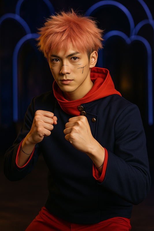 Cosplay Jujutsu Kaisen – Costume complet d’Itadori Yuji + Perruque