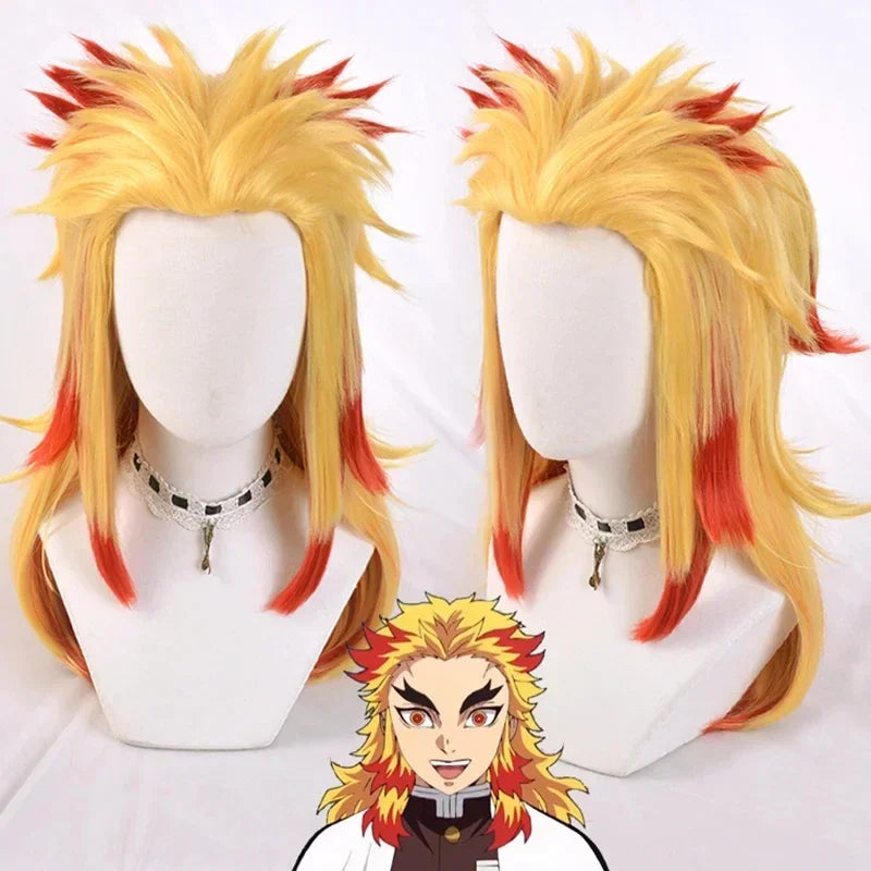 Cosplay Demon Slayer – Kyojuro Rengoku + Perruque