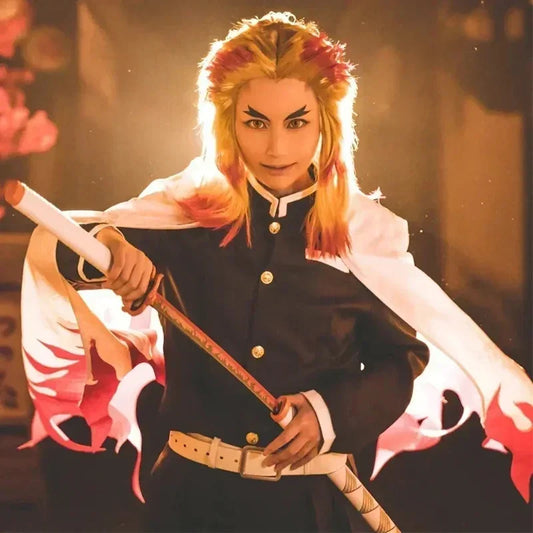 Cosplay Demon Slayer – Kyojuro Rengoku + Perruque