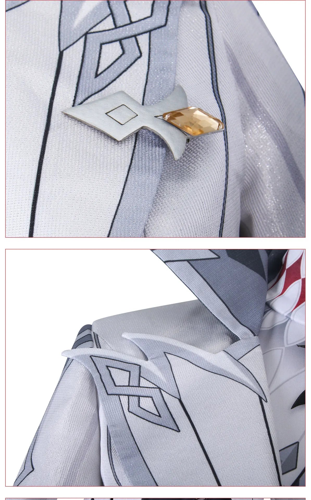Cosplay Genshin Impact – Costume complet Fatui Harbinger + Perruque & Accessoires