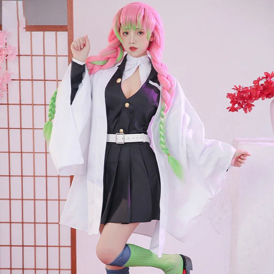 Cosplay Demon Slayer – Mitsuri Kanroji + Perruque & Accessoires