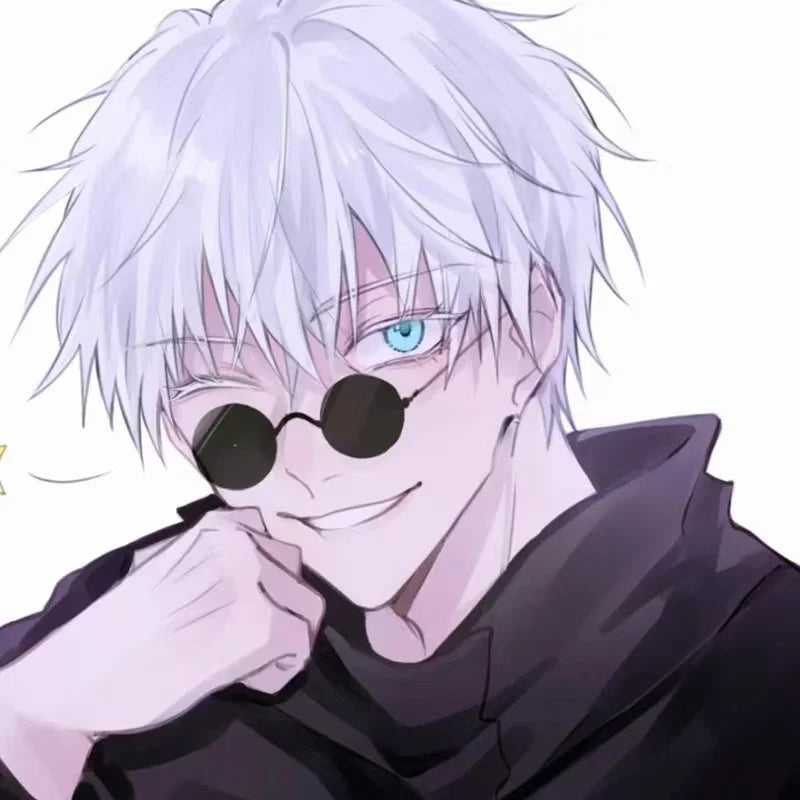 Lunettes de soleil rondes noires – Cosplay Satoru Gojo (Jujutsu Kaisen)
