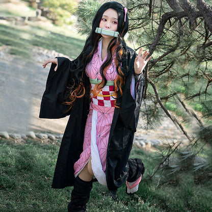 Cosplay Demon Slayer – Kamado Nezuko + Perruque & Accessoires