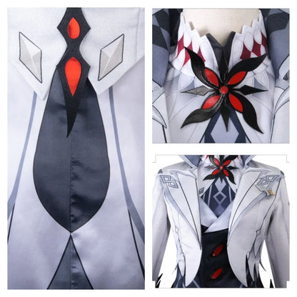 Cosplay Genshin Impact – Costume complet Fatui Harbinger + Perruque & Accessoires