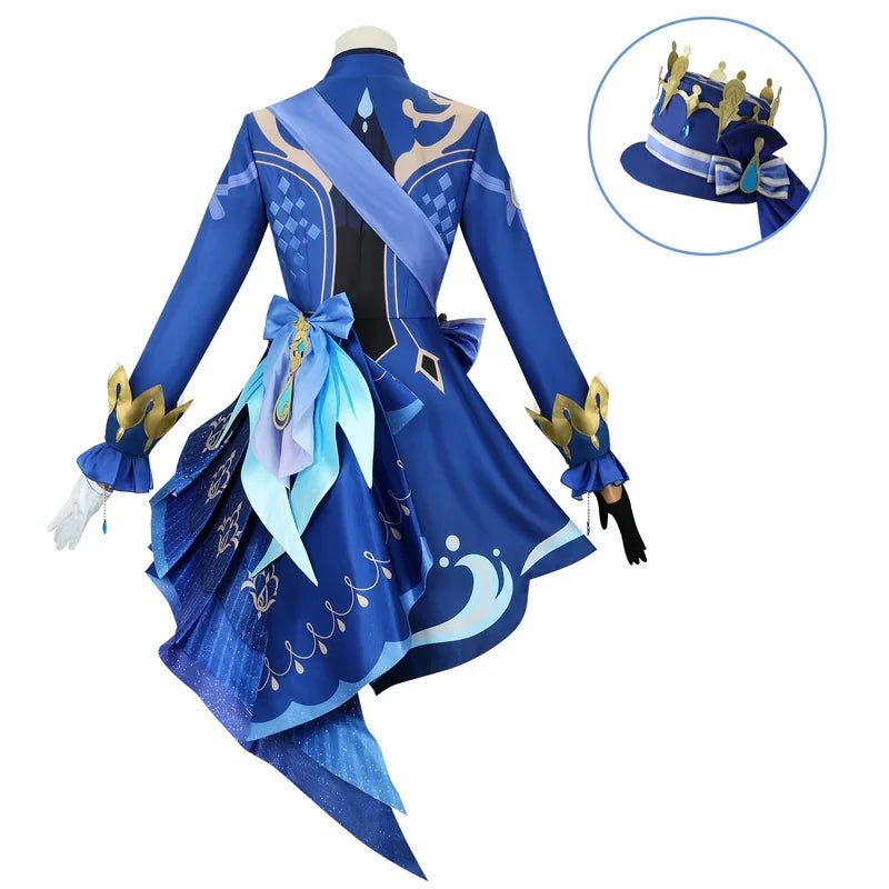 Cosplay Genshin Impact – Costume complet de Focalors + Perruque & Accessoires