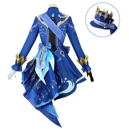 Cosplay Genshin Impact – Costume complet de Focalors + Perruque & Accessoires
