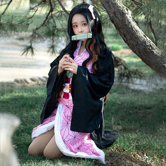 Cosplay Demon Slayer – Kamado Nezuko + Perruque & Accessoires