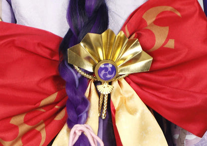Cosplay Genshin Impact – Raiden Shogun Beelzebul+ Perruque & Accessoires