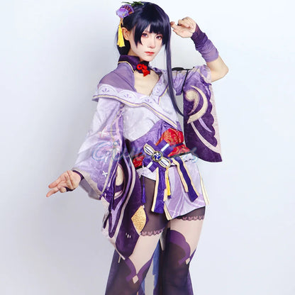 Cosplay Genshin Impact – Raiden Shogun Beelzebul+ Perruque & Accessoires