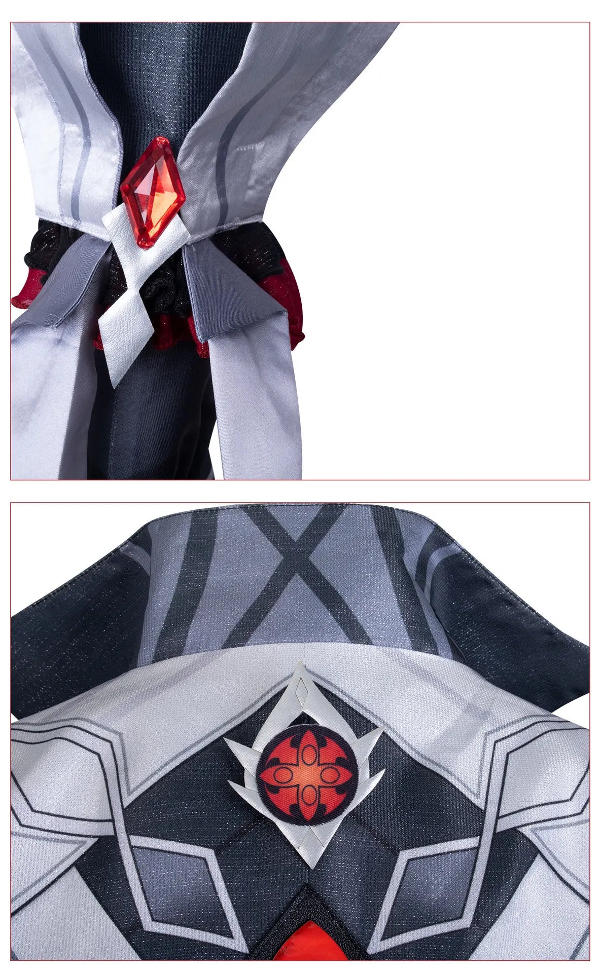 Cosplay Genshin Impact – Costume complet Fatui Harbinger + Perruque & Accessoires