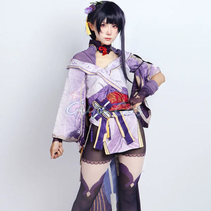 Cosplay Genshin Impact – Raiden Shogun Beelzebul+ Perruque & Accessoires