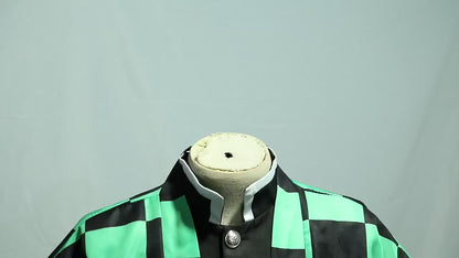 Cosplay Demon Slayer – Costume complet de Tanjiro Kamado + Perruque et Masque